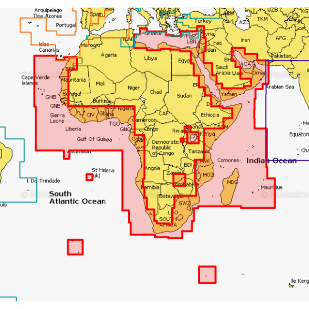 Navionics Plus 30XG - Afrika og Mellemste