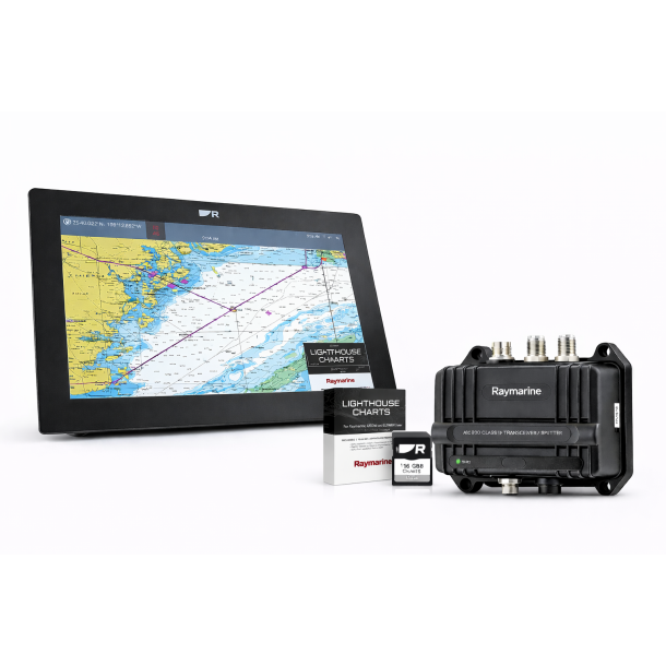 Raymarine Axiom+ 12 med Lighthouse nordeuropa s�kortog AIS 700 transponder 