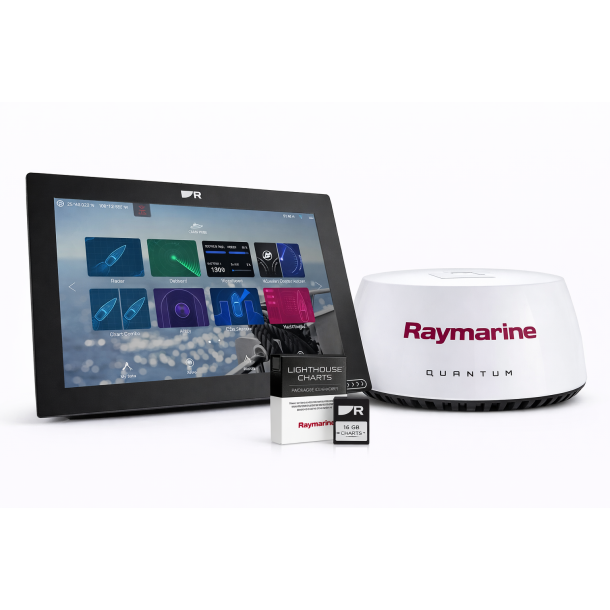 Raymarine Axiom+ 12 med Lighthouse nordeuropa s�kort og Quantum radar
