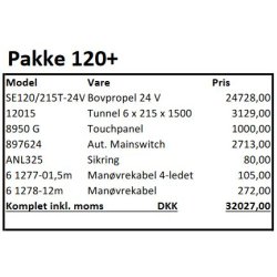 SidePower SE120+ pakke bovpropel med tilbehr