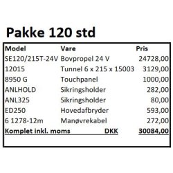 SidePower SE120 pakke bovpropel med tilbehr