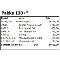 SidePower SE130+ pakke bovpropel med tilbehr