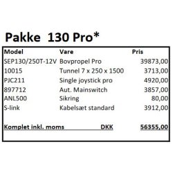 SidePower SE130Pro pakke bovpropel med tilbehr