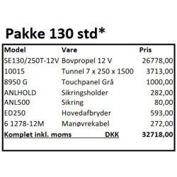 SidePower SE130 pakke bovpropel med tilbehr
