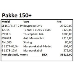 SidePower SE150+ pakke bovpropel med tilbehr