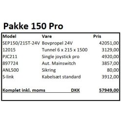 SidePower SE150Pro pakke bovpropel med tilbeh�r