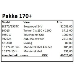 SidePower SE170+ pakke bovpropel med tilbehr
