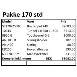 SidePower SE170 pakke bovpropel med tilbehr