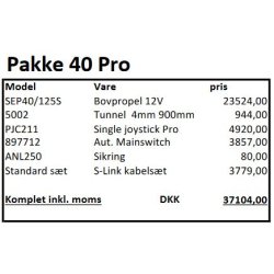 SidePower SE40Pro pakke bovpropel med tilbehr