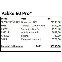 SidePower SE60Pro pakke bovpropel med tilbehr