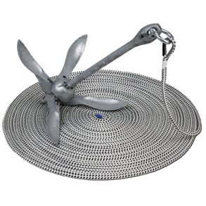 Ankerst, komplet med 30 meter tov og 3,2 kg paraplyanker