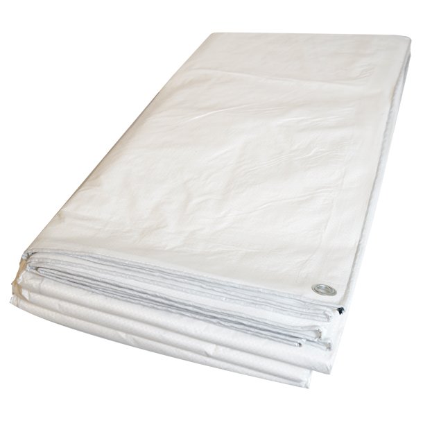 Super Tarp Presenning, Standard 160g/m2 hvid  4 x 6 meter