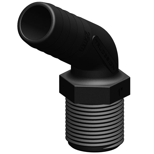 Trudesign Slangestuds 120 komposit sort 2" 50mm