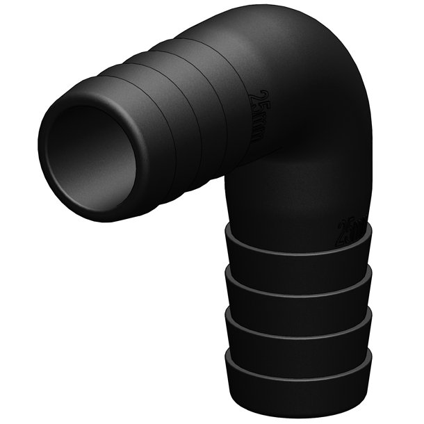 Trudesign Vinkelstykke 90 19mm sort