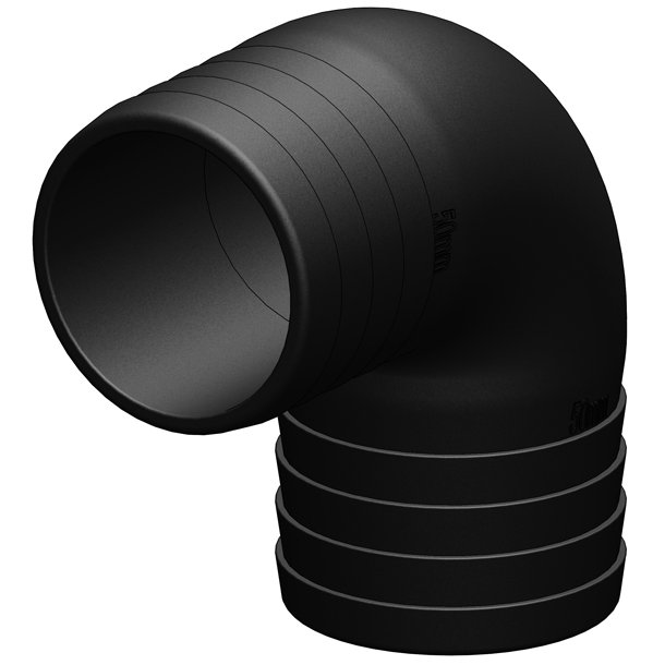 Trudesign Vinkelstykke 90 38mm sort