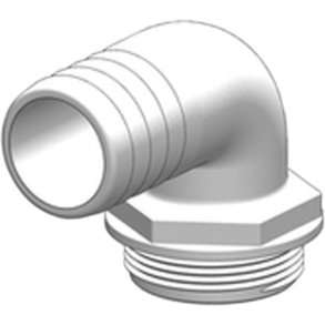 Trudesign Aquavalve slangestuds hvid 90 1 1/2