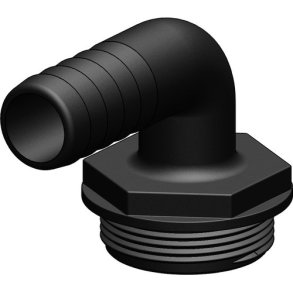 Trudesign Aquavalve slangestuds sort 90 1 1/2