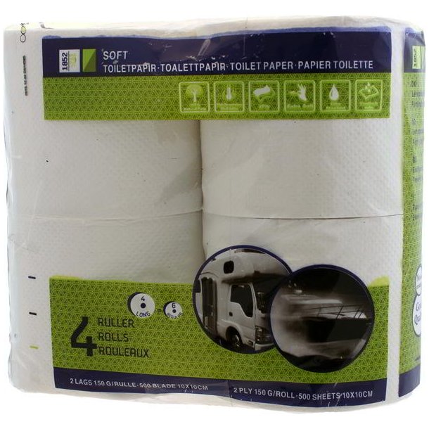 1852 Toiletpapir soft, 4 store ruller/pk.