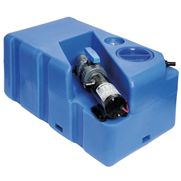 Septiktank 60l med 12v macerator 65x39x30cm