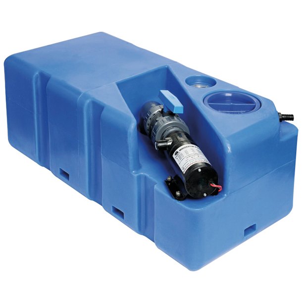 Septiktank 80l med 12v macerator 80x39x30cm