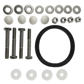 Jabsco pakning og skruer mellem bundbase og kumme