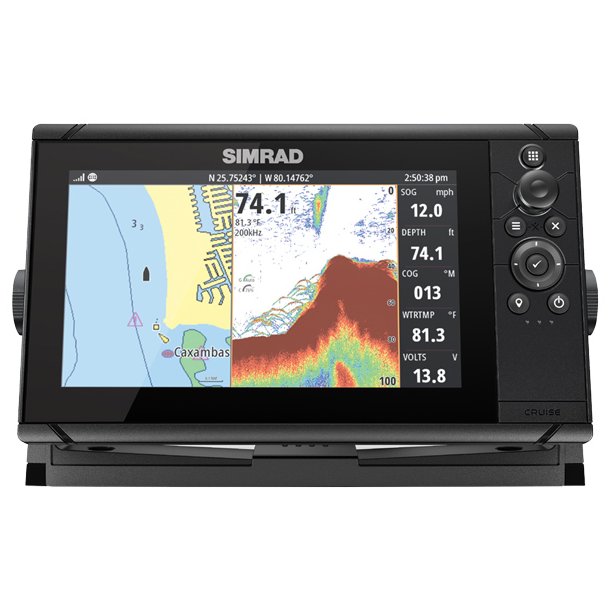 Simrad Cruise med 83/200Hz hktransducer, 9"