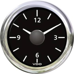 Vdo ur 24v, sort 52mm