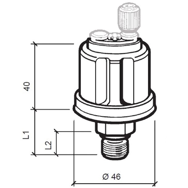 VDO sensor olie tryk 5 bar, M18x1,5