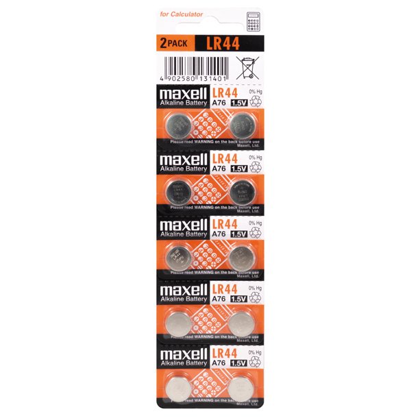 Maxell Alkaline batteri LR44 / 1.5V, 10 stk