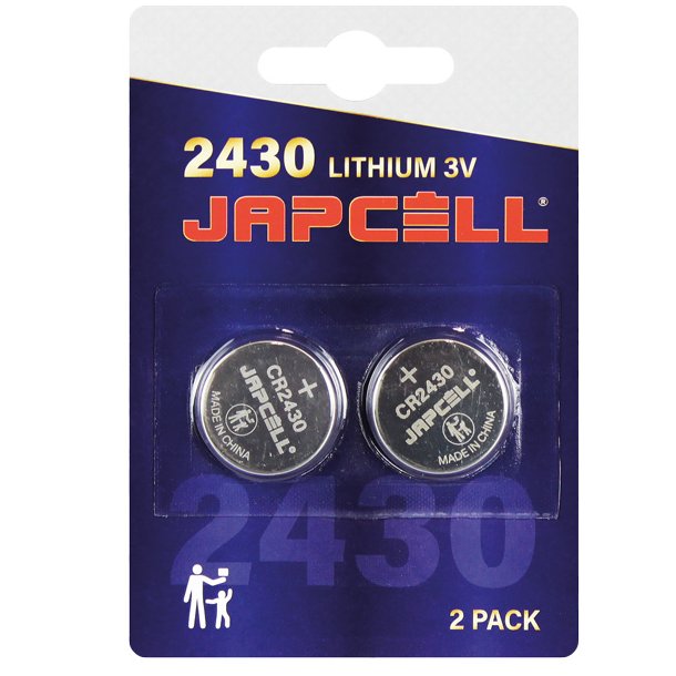 Japcell CR2430 Lithium batteri 3V, 2 stk