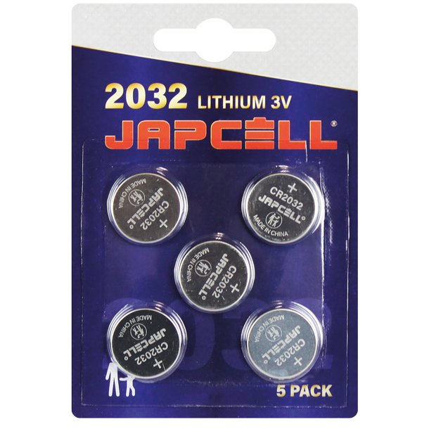 Japcell CR2032 Lithium batteri 3V, 5 stk