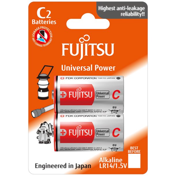 Fujitsu C/ LR14 batteri Universal Power 1.5V, 2 stk