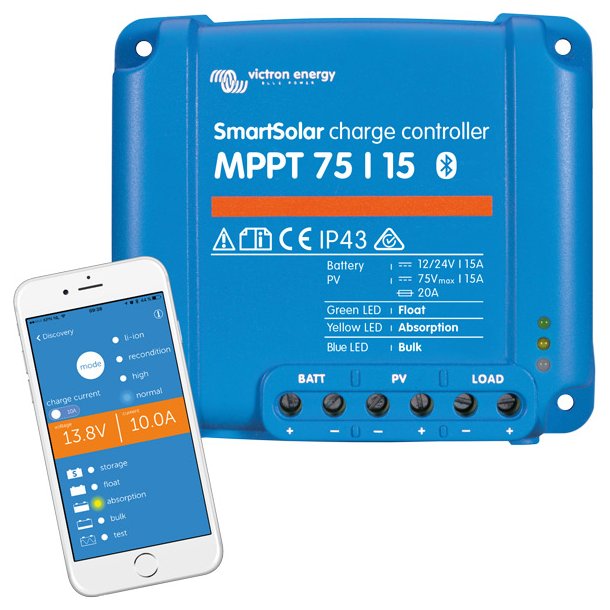 Victron Regulator MPPT m/bluetooth 440WP 12V / 880WP 24V