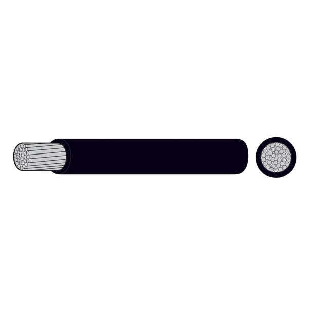 OceanFlex Fortinnet kobberkabel sort 6,0 mm�, 100m