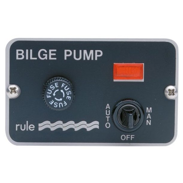 Rule pumpepanel med kontakt og indikator, 24V