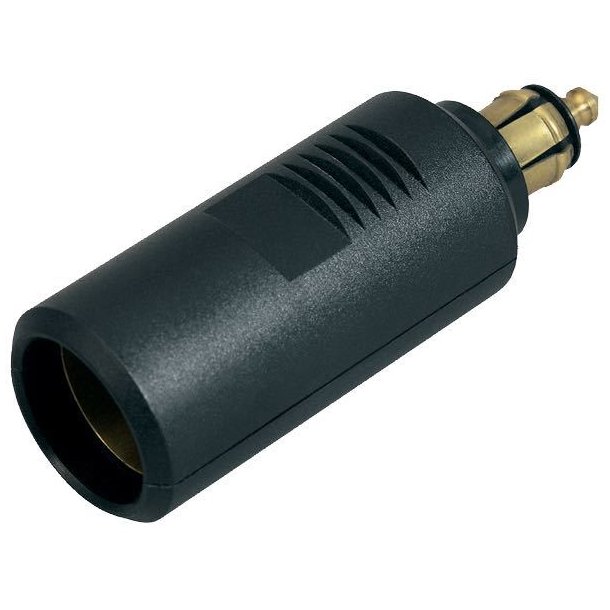 Hanstik lille med adapter til cigarstik 12/24V / 16 Amp