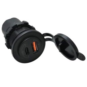 1852 USB udtag USB-A & USB-C med 1m kabel, 12/24V