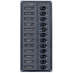 BEP El-panel 902NMV med 12 kontakter, 12V