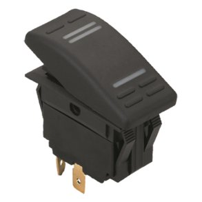 Vandtt kontakt med LED og 6 poler on/off/on