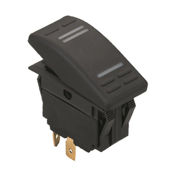 Vandtt kontakt med LED og 6 poler on/off/on