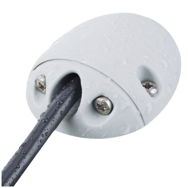 90 kabelgennemføring til 10-12 mm kabel, grå nylon