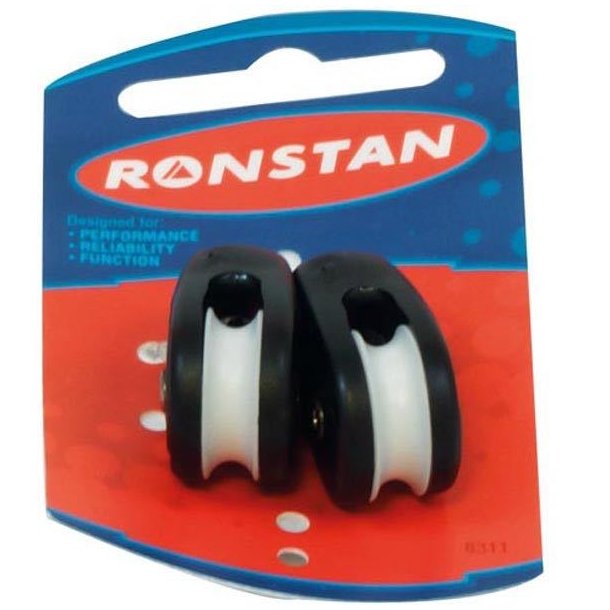 Ronstan Kiteblok sort, 2-pak