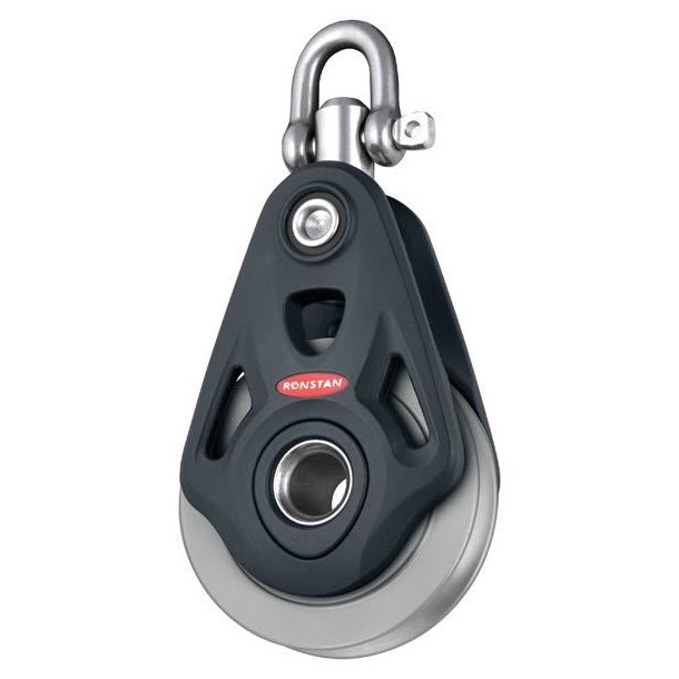 Ronstan Core enkeltblok med svirvel til 5mm wire, serie 75