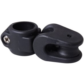 Scepterblok med svirvel sort PVC, 25 mm