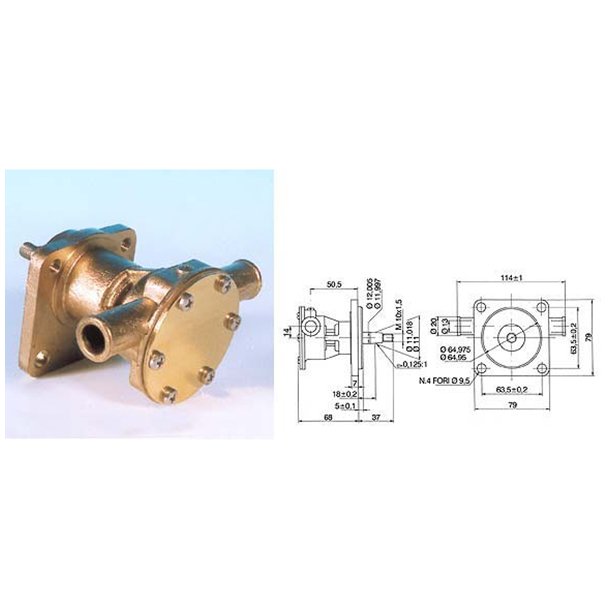 Pumpe med flange til motor ST123