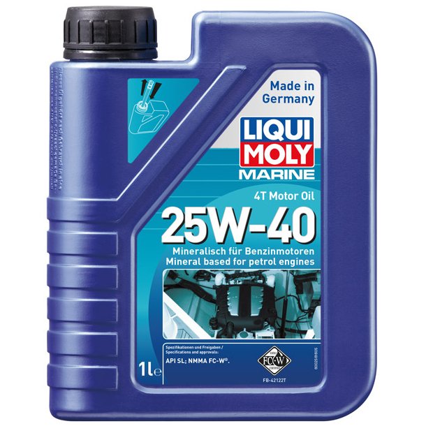 Liqui moly marine 4t motor olie 25w-40 1l