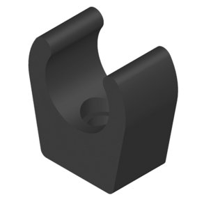 Whale monteringsklips 15mm sort, 10 stk