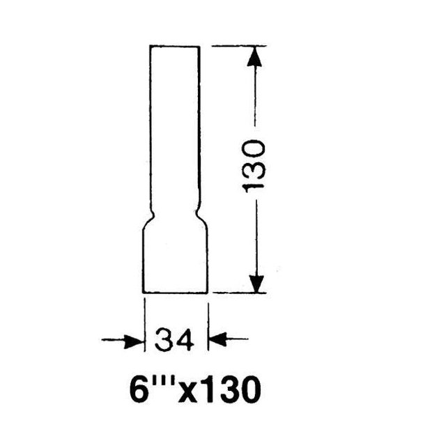 DHR Lampeglas 6''' x 130mm